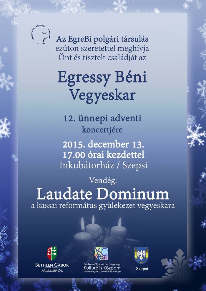Az Egressy Béni Vegyeskar és a Laudate Dominum ünnepi koncertje Szepsiben