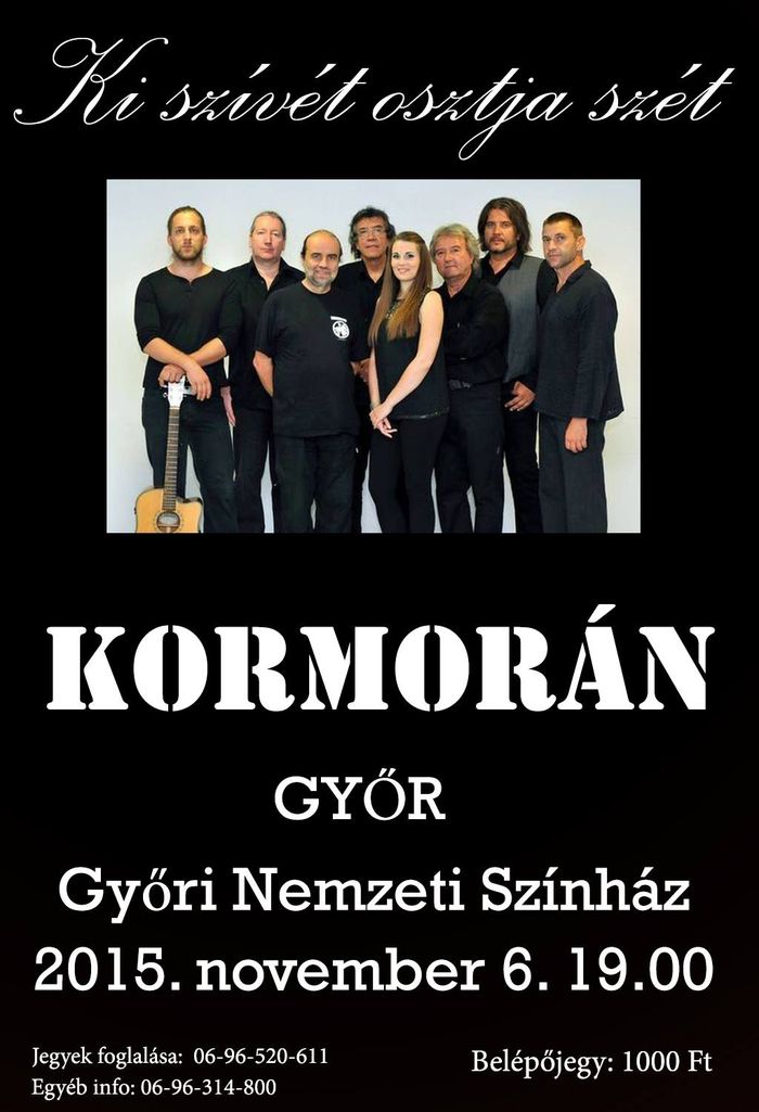 Kormorán koncert Győrben