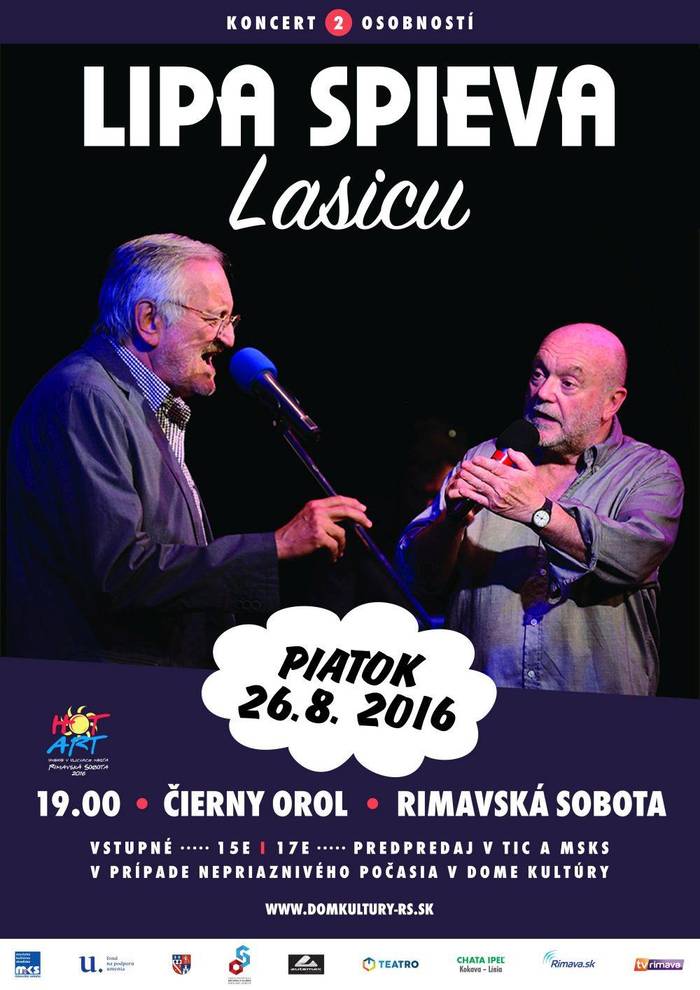Peter Lipa és Milan Lasica közös koncertje Rimaszombatban