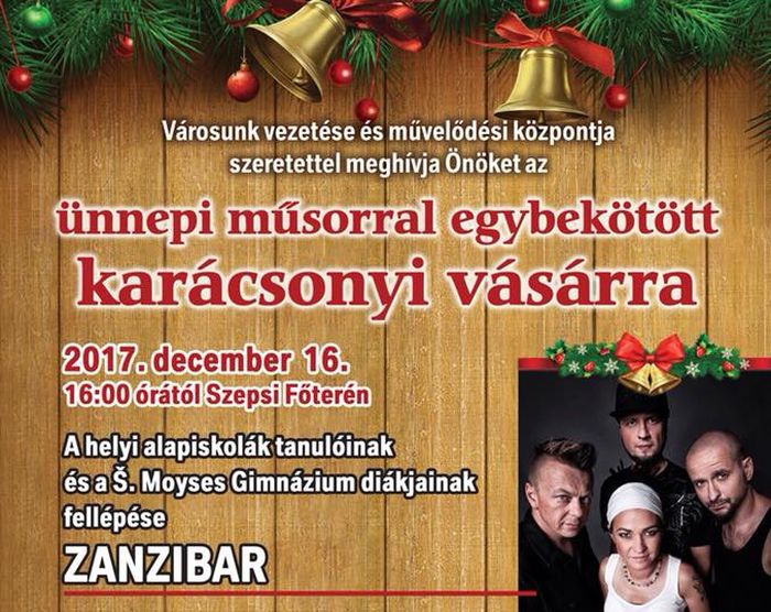 Zanzibár és Nocadeň koncert - Karácsonyi vásár Szepsiben