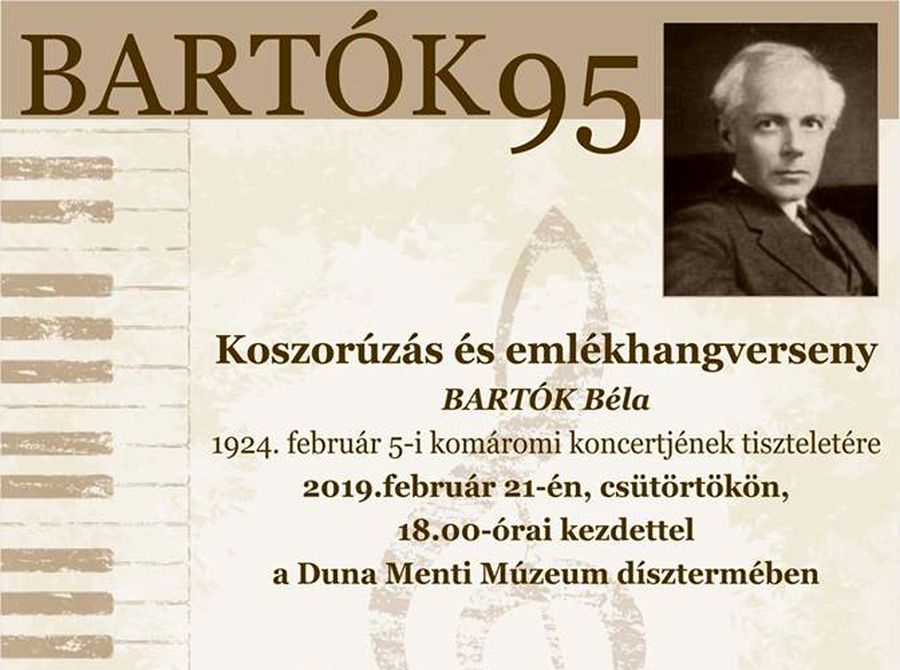 Bartók 95 - Koszorúzás és emlékhangverseny Komáromban