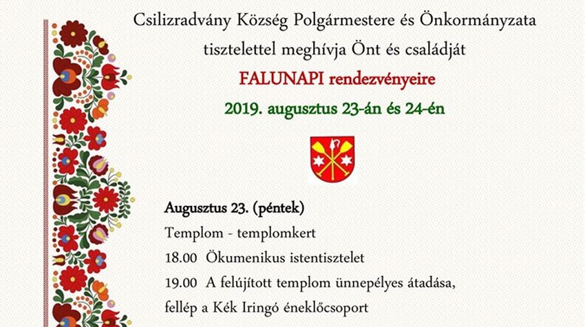 Csilizradványi Falunapok 2019-ben is - részletes program