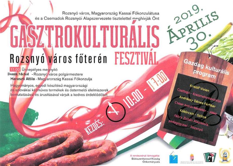 Gasztrokulturális fesztivál Rozsnyón 2019-ben is