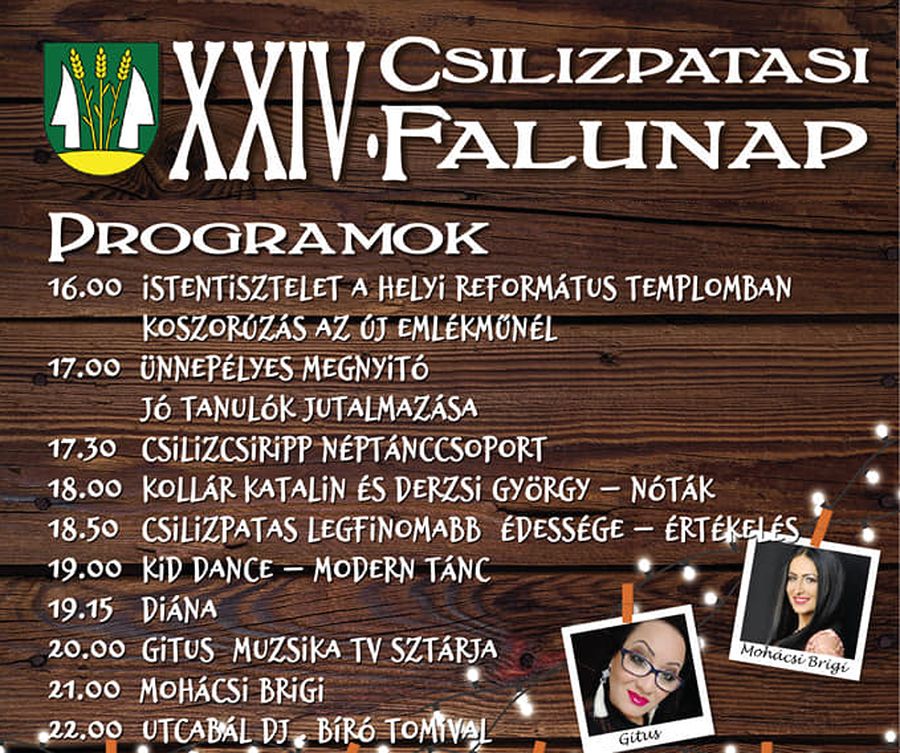 XXIV. Csilizpatasi Falunap - részletes program