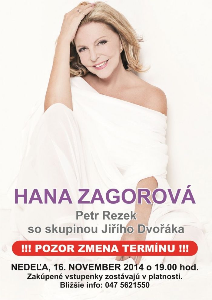 Hana Zagorová koncert Rimaszombatban