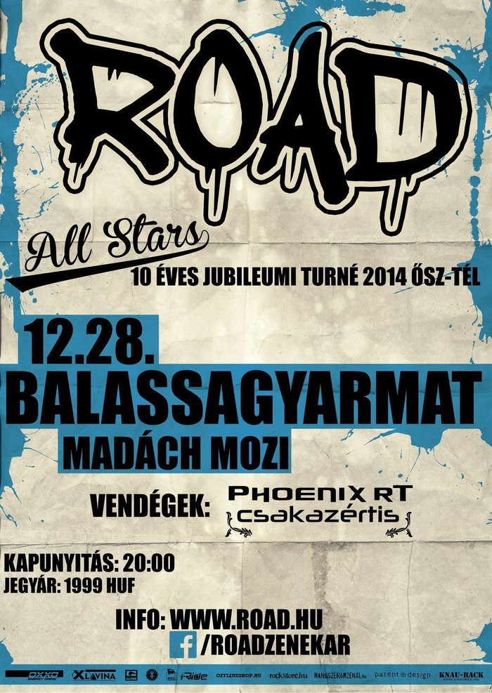 Road, Phoenix RT és Csakazértis koncertek Balassagyarmaton