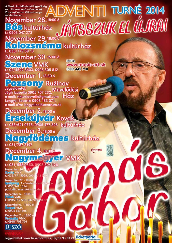 Tamás Gábor turné-Érsekújvár