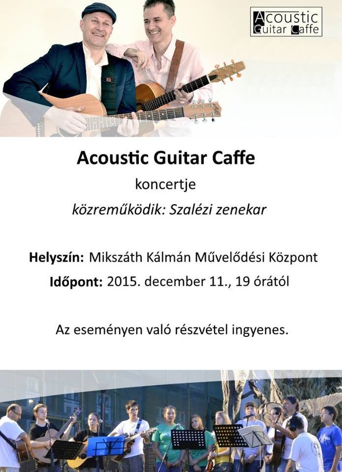 Acoustic Guitar Caffe és a Szalézi zenekar koncertje Balassagyarmaton