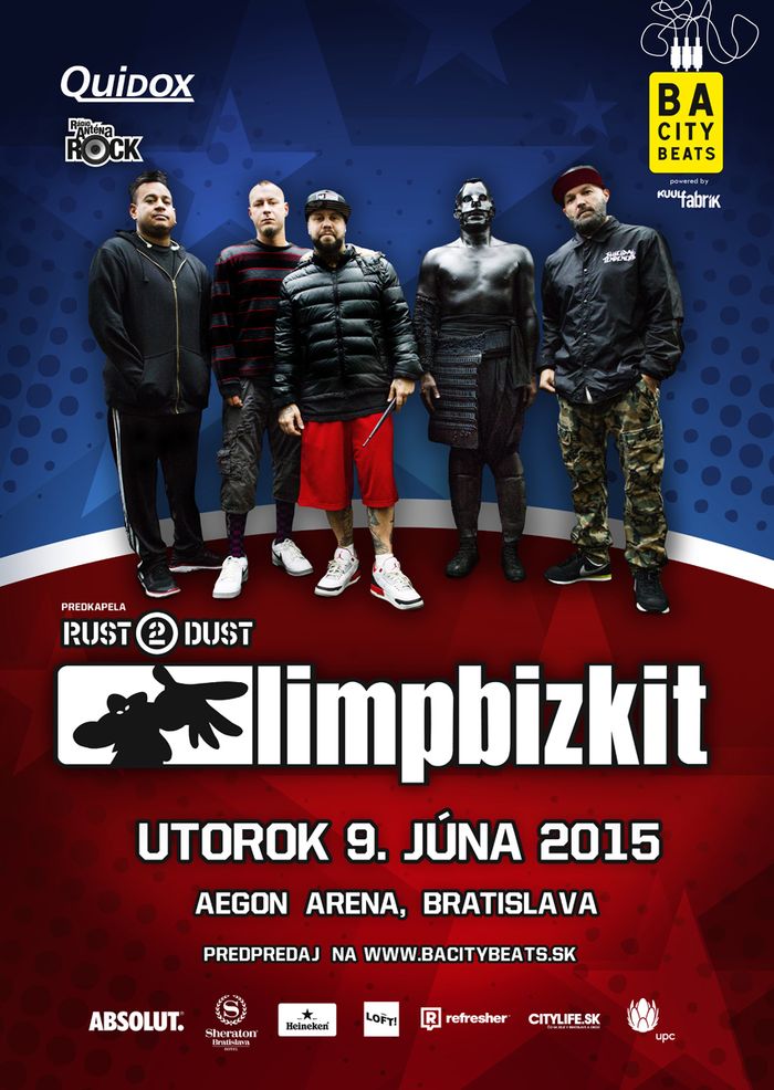 A Limp Bizkit együttes Pozsonyban koncertezik