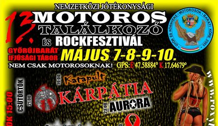 13. Nemzetközi Jótékonysági Motoros Találkozó és Rockfesztivál - Győrújbarát