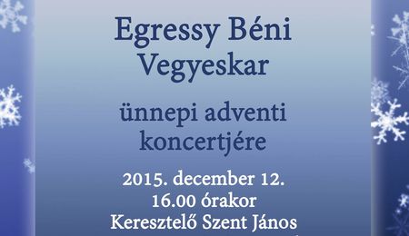 Egressy Béni Vegyeskar ünnepi koncertje Jászón