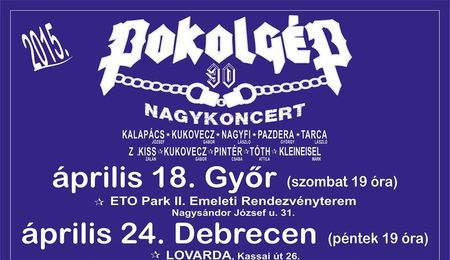 A Pokolgép zenekar Győrben koncertezik