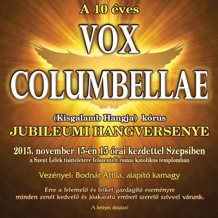 Vox Columbellae jubileumi hangverseny Szepsiben