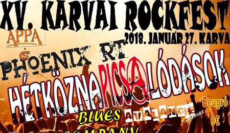 XV. Karvai Rockfest - részletes program