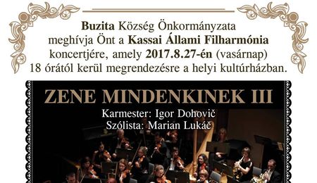 Zene mindenkinek – a Kassai Állami Filharmónia koncertje Buzitán