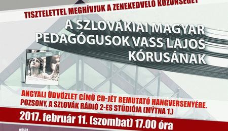 Angyali üdvözlet -  a Szlovákiai Magyar Pedagógusok Vass Lajos Kórusának CD bemutatója