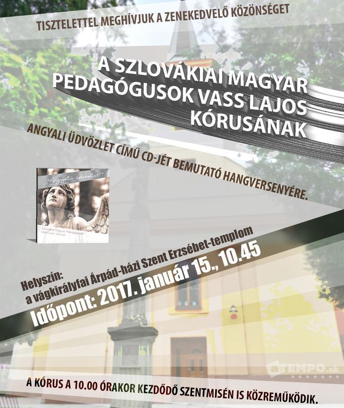 Angyali üdvözlet – a Szlovákiai Magyar Pedagógusok Vass Lajos Kórusának CD bemutatója Vágkirályfán