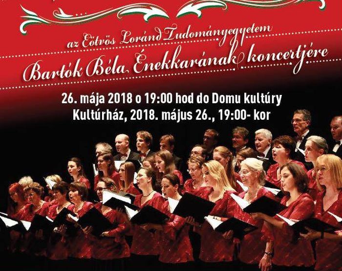 Eötvös Lóránd Tudományegyetem Bartók Béla Énekkarának koncertje Érsekújvárban