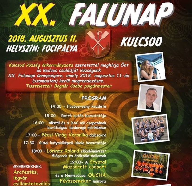 XX. Kulcsodi Falunap - részletes program