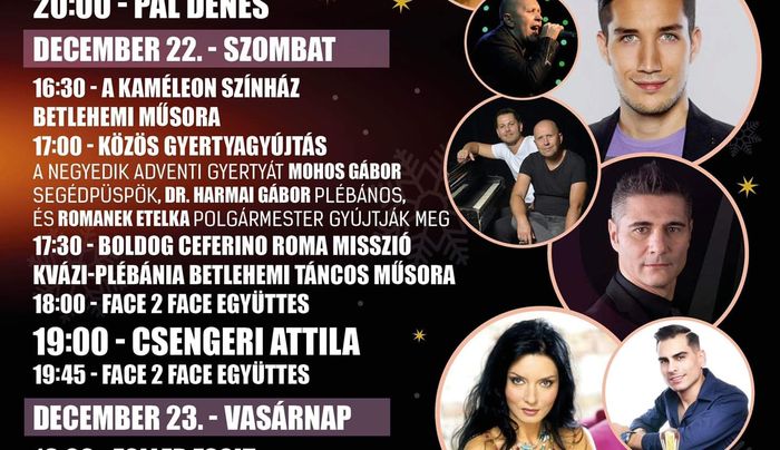 Csengeri Attila és Face 2 Face - adventi zenés forgatag Esztergomban