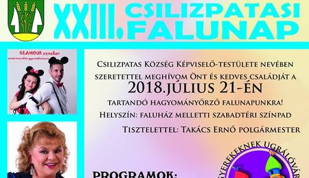 XXIII. Csilizpatasi Falunap - részletes program