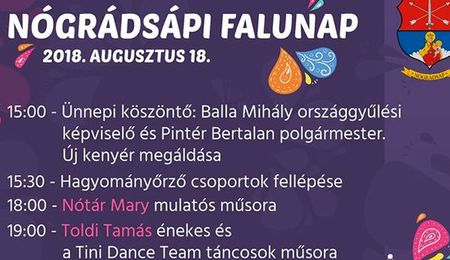 Nógrádsápi Falunap 2018-ban is