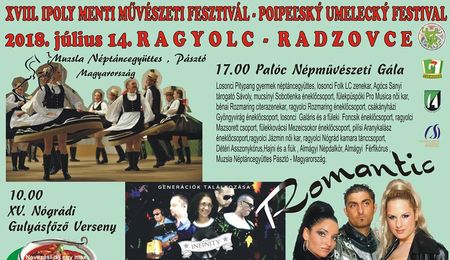 XVIII. Ipoly Menti Művészeti Fesztivál Ragyolcon - Részletes program