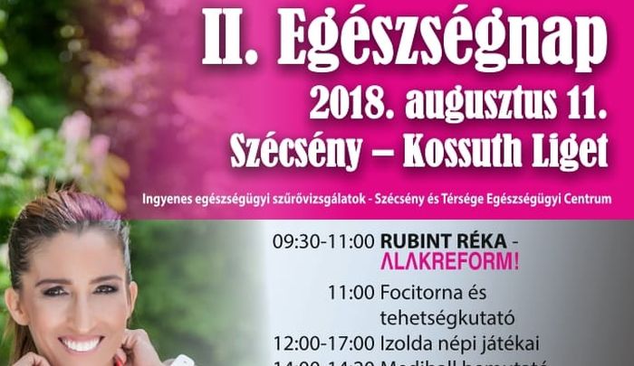 II. Egészségnap koncertekkel Szécsényben - részletes program