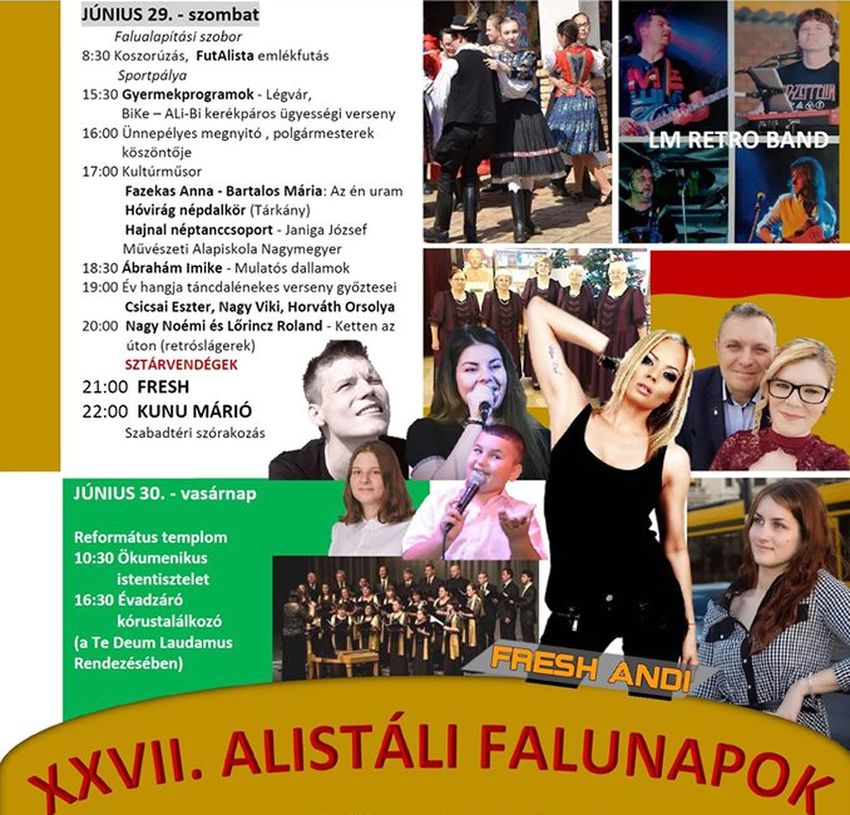 XXVII. Alistáli Falunapok - részletes program