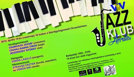 Áprilisi VVV Jazz Klub Esztergomban 2019-ben is