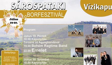 Sárospataki Borfesztivál 2019-ben is - szombati program