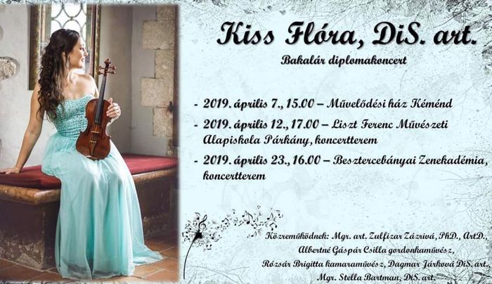 Kiss Flóra diplomakoncertje Besztercebányán