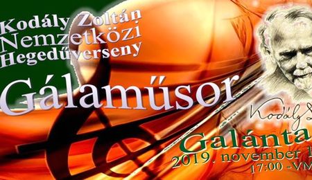 Kodály Zoltán Nemzetközi Hegedűverseny Galántán 2019-ben is