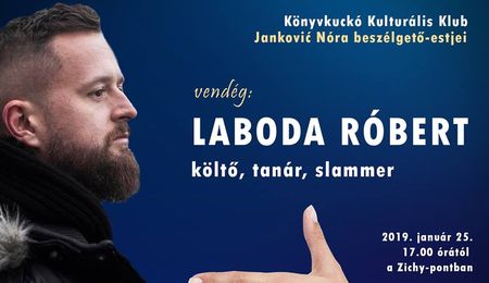 Janković Nóra beszélgető estje Laboda Róberttel Komáromban