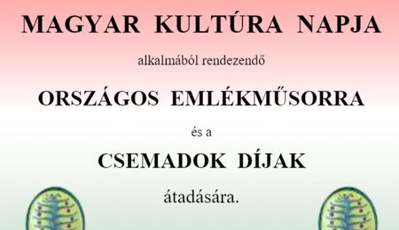 Magyar kultúra napja - Országos emlékműsor Galántán 2019-ben is