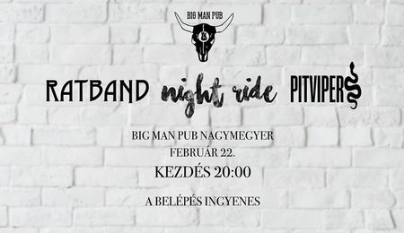 RatBand, PitVipers és Night Ride koncert Nagymegyeren