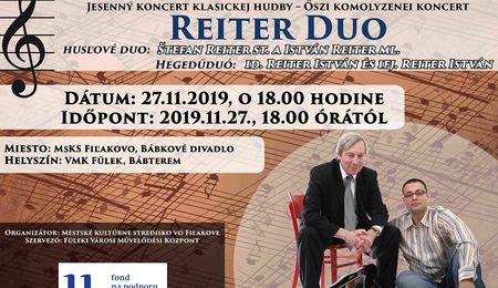 Zenés évszakok - a Reiter Duo koncertje Füleken