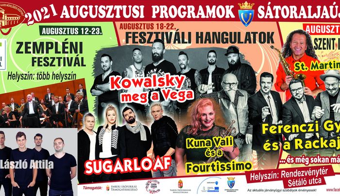 Sugarloaf koncert - Fesztiváli Hangulatok neves fellépőkkel Sátoraljaújhelyen