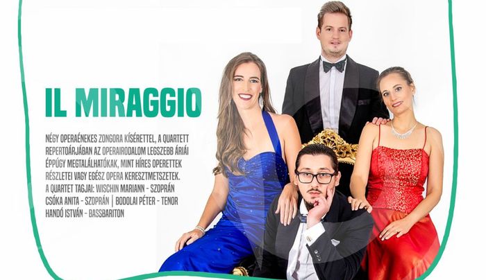 Az Il Miraggio Opera Singer Quartet koncertje - TérZene Balassagyarmaton
