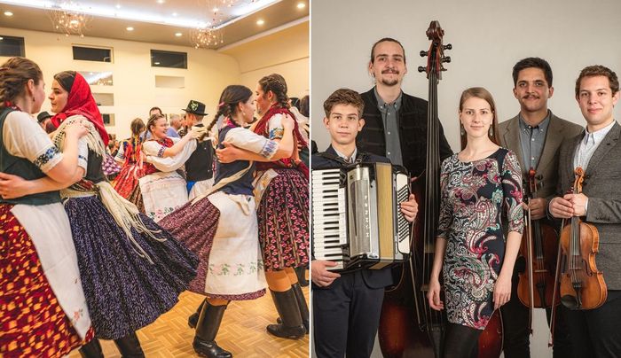 A Borostyán néptáncműhely és a Sajó banda műsora - folytatódik a Rozsnyói Kulturális Nyár 2023