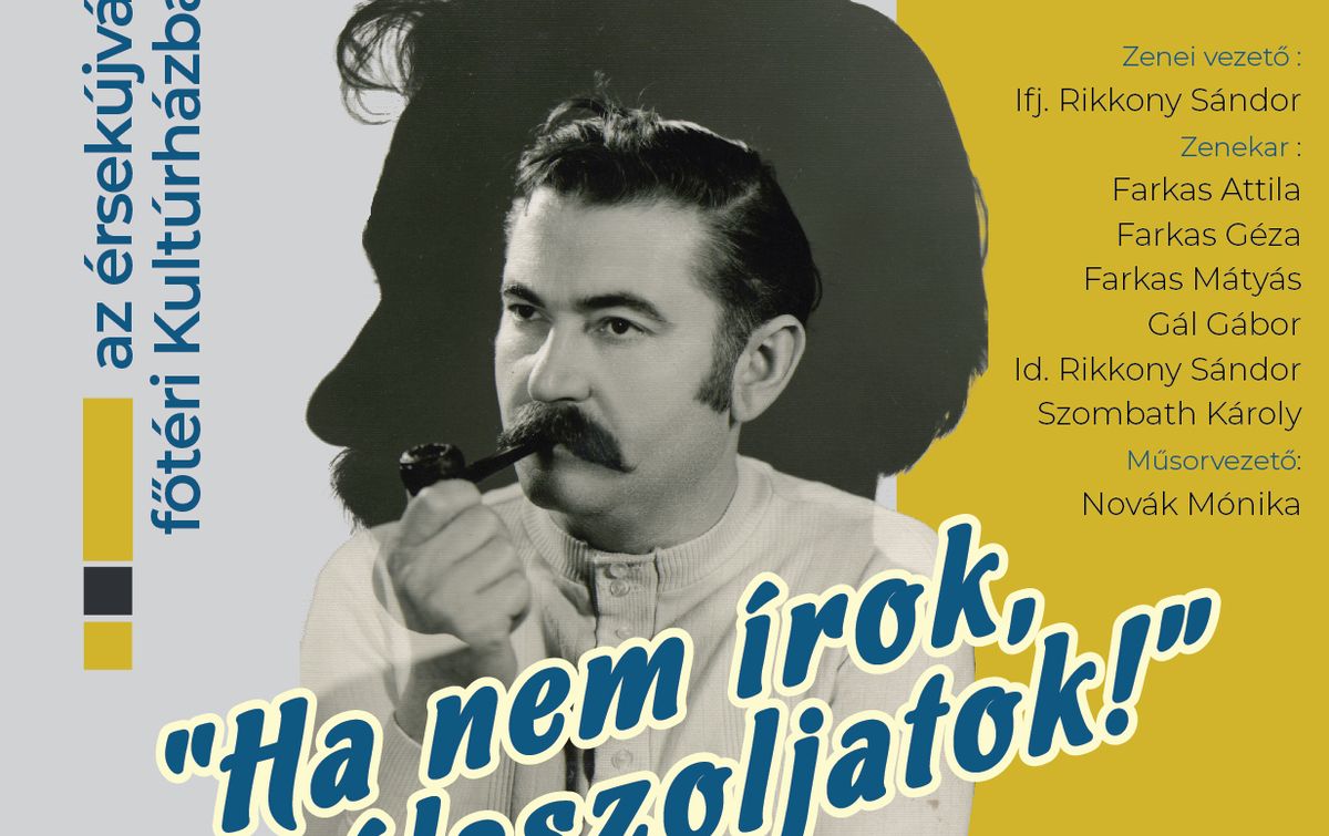 “Ha nem írok, ne válaszoljatok!” - ismét zenés műsor Záhorszky Elemér emlékére Érsekújvárban