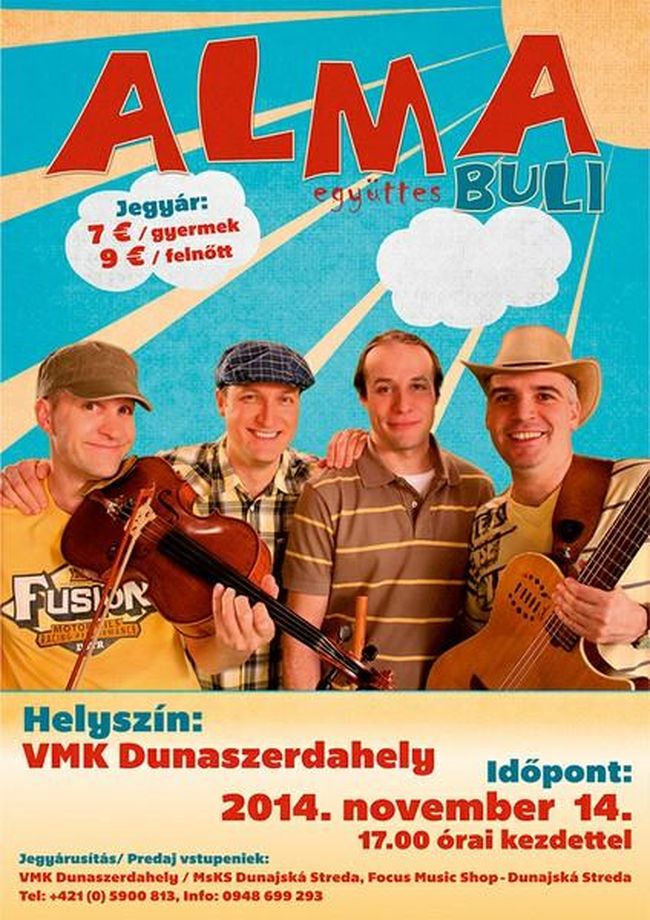 Alma együttes koncertje Dunaszerdahelyen