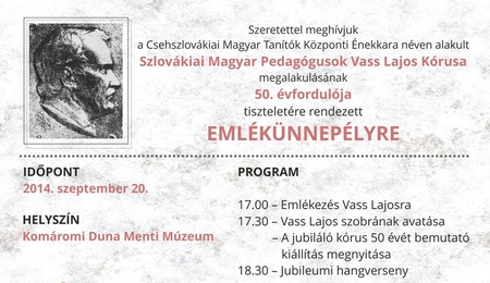 A Szlovákiai Magyar Pedagógusok Vass Lajos Kórusának jubileumi koncertje