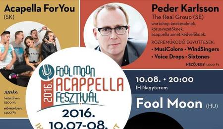 A For You is ott lesz a XII. Fool Moon Nemzetközi Acappella Fesztiválon