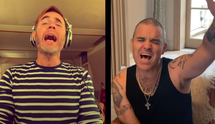 Gary Barlow és Robbie Williams így duettezik virtuálisan